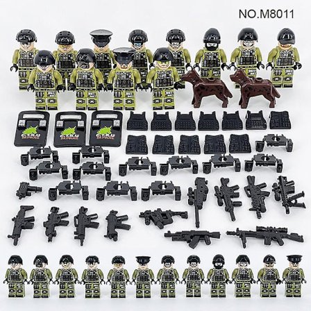 Militær Serie Byggelegetøj 12 minifigurer-Xin
