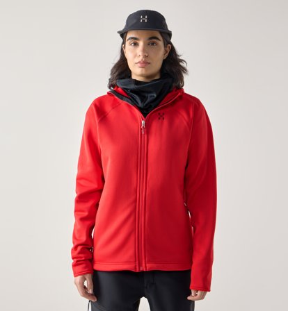 Haglöfs Magma Mid Hood Women Bright Red - Damen - S