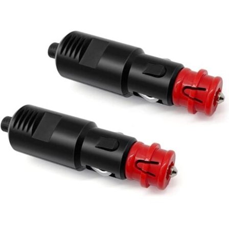 TS-2 stk 12V/24V Sigarettennerplugg Universell Plugg med 8A Sikring, Sigarettenner Hannpluggkontakt for Lastebiler Biler Båt Motorsykkel