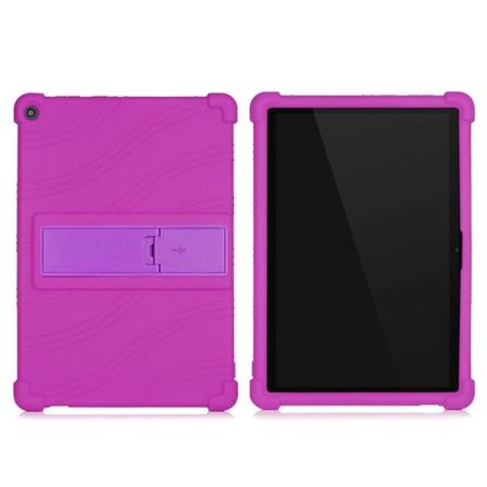 Lenovo Tab M10 FHD REL slide-out tyyliin kickstand silikonikotelo - Violetti Purple
