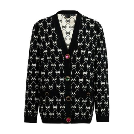 Pinko, Cardigan Czarny, Kobieta, Rozmiar: M