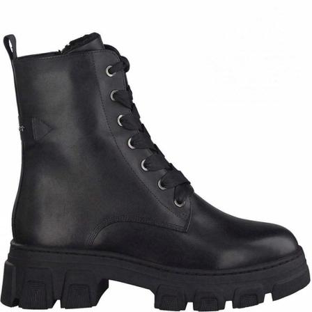Tamaris, Booties Zwart, Dames, Maat:37 EU,leer