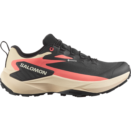 Salomon - Women's Trail Running Shoes Genesis Gtx W - Black / Tender Peach - 3.5