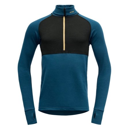Devold Expedition Man Zip Neck Men base layer tops Blue S