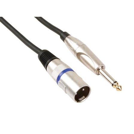 XLR-kabel - XLR hann til Jack 6,35 mm - Mono - 6M