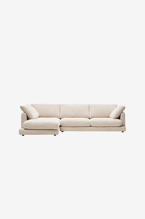 Kave Home - Sofa Gala, 4-seter venstre - Beige - 4-seters sofaer - Fra Homeroom