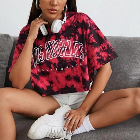 Kortärmad T-shirt För Kvinnor Med Rund Hals S