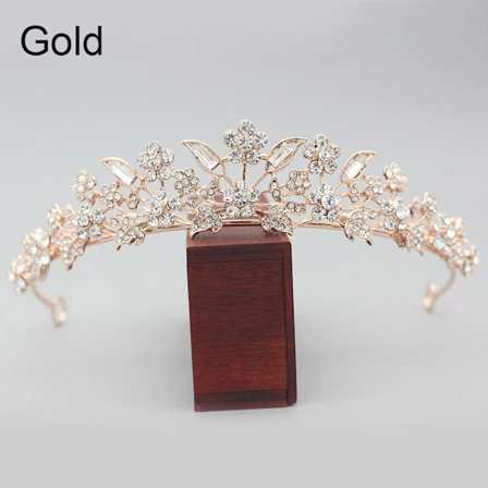 Hårpynt med Rhinestone Hårbøyle GULL