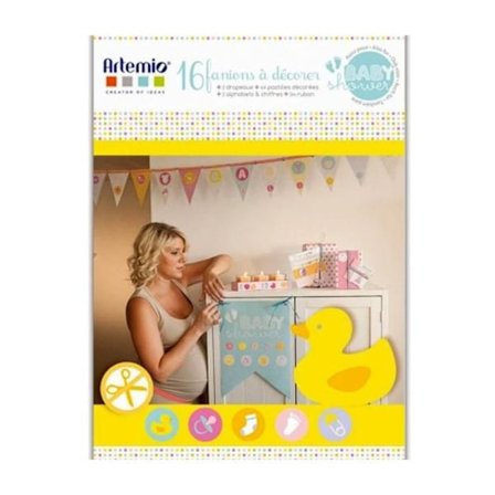 Coffret dekoration og Faner til Babyshower