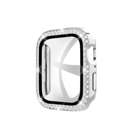 2-pakning Goton Bling skjermbeskytteretui for Apple Watch Series 7 & 8 41mm med herdet glass, glitter diamanter og rhinstein