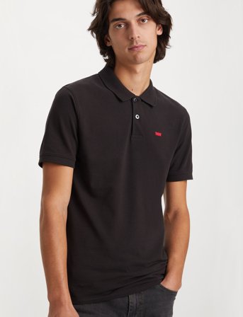 Levi's Slim Housemark Polo Mineral Bl - Black - L