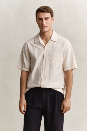 GANT Herren Kariertes Hemd (S) Weiß