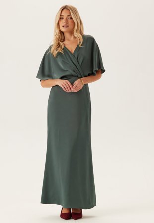 Bubbleroom Occasion-Wrap Satin Ankle Dress-42