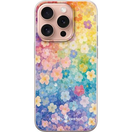 Kompatibelt Mobildeksel til Apple Apple iPhone 16 Pro Cactus and Friends – RainbowBloom