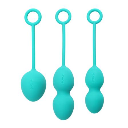 Svakom Nova Kegel Balls - Aqua - Vuxen.dk - Lystkugler, G-punkt, stimulans, Klitoris, favoriter, rabbit vibratorer, sprøjte dildos.