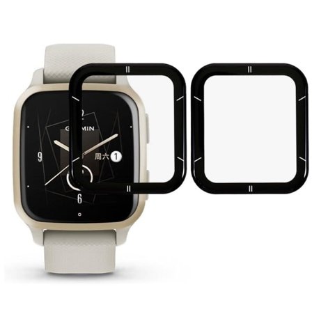 2 st Garmin Venu Sq 2 HD Skärmskydd - Randigt Mönster Vit