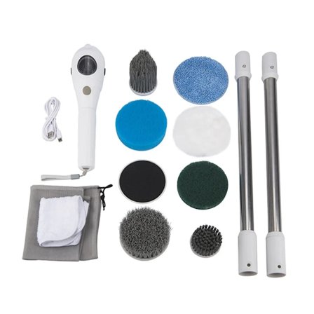 8 I 1 Renser Elektrisk Rengøring Børste Spin Scrubber Køkken Badeværelse Husholdning Genopladeligt Roterende Rengøring Børste Værktøj Til Hjem