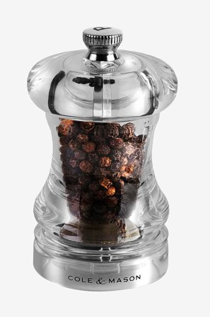 Cole & Mason - Pepperkvern Capstan 125 - Transparent - Krydderkverner & mortere - Fra Homeroom