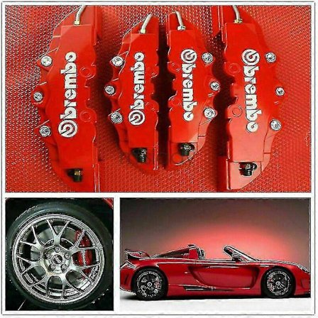 4 stk/sett 3D-stil Universelle Deksel for Bremsekaliper, Foran & Baksett