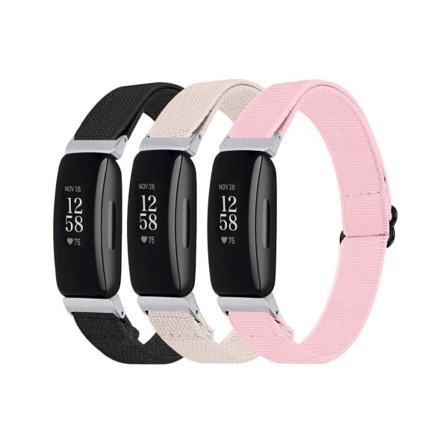Elastiska Armband för Fitbit Inspire 2 - 3-Pack Stretchiga Armband