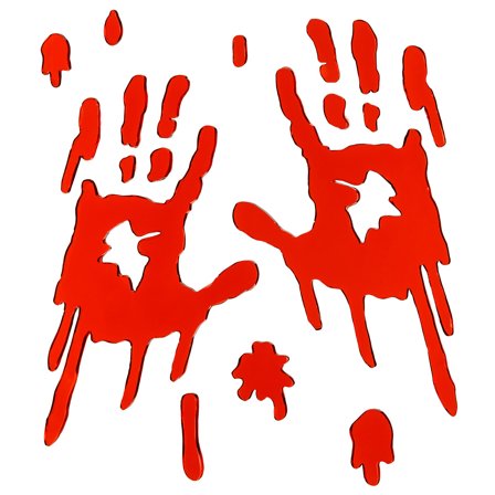 Fönster Klistermärken Blodiga Händer