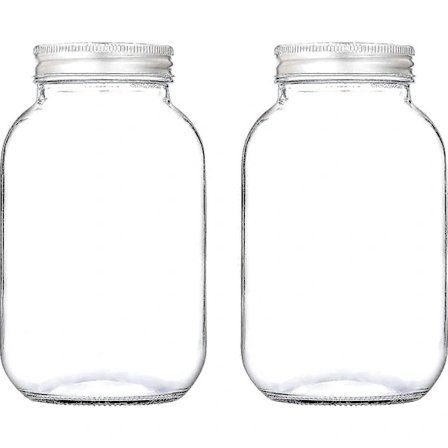Mason Jar 94 cl Vanliga Lock, 94 cl Mason Burkar Med Lock, 94 cl Mason Burkar Vanlig Öppning, Mason Jar 94 cl Set med 2