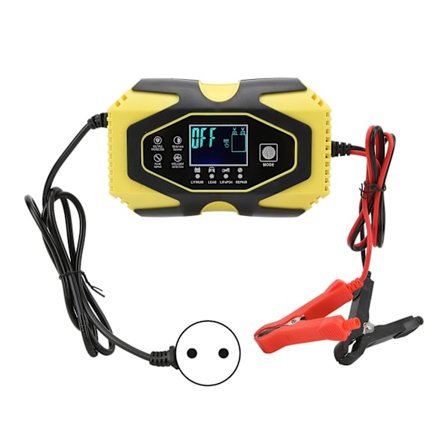 Intelligent Digital Display Automatisk Batterioplader med Hukommelsesfunktion til Biler Motorcykler 100 240V EU Stik