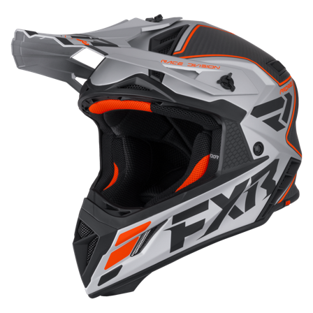 Crosshelm FXR Helium Carbon 26 Oranje/Zilver XL