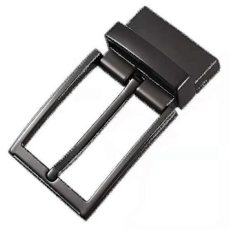 Vändbart bälte för män med roterande spänne, legerat metallbältesspänne med enkel spik