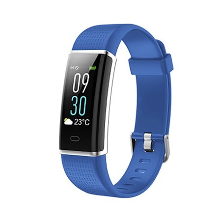 Blå Smartwatch Kvinder Mænd Smart Armbånd Skridttæller Gå Sport Watch Puls Monitor