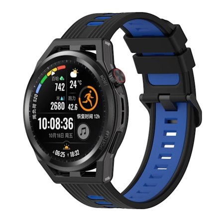 Silikonarmband för Huawei Watch GT/GT 3 46mm /Watch 4/ Galaxy Watch 46mm/Garmin Forerunner 265