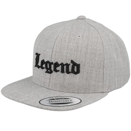 Kiddo Cap - Kids Legend Old English 3d Heather Grey Snapback Snapback Grey Cap - @ Hatstore
