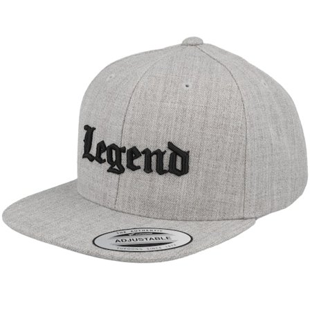 Kiddo Cap - Grijs snapback Cap - Kids Legend Old English 3d Heather Grey Snapback @ Hatstore