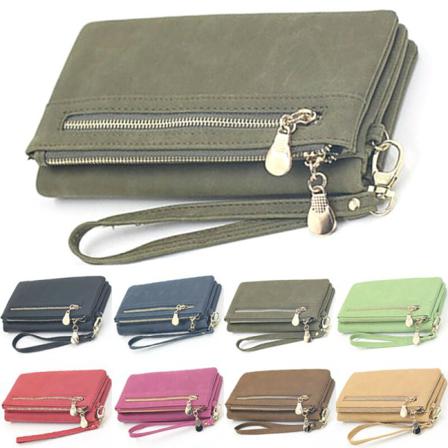 Kvinnor Plånbok Lång Dragkedja Korthållare Clutch Handväska Present