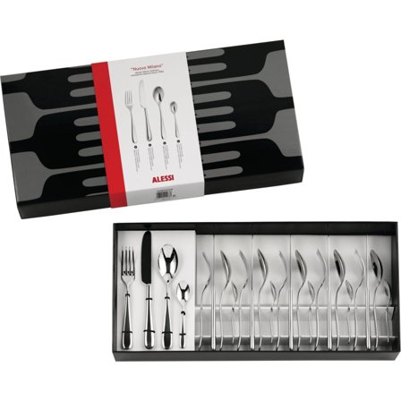 Alessi Nuovo Milano Monobloc Bestiksæt 24 dele - Sølv | KitchenOne