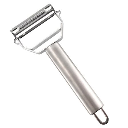 Ultra Sharp rustfritt stål dobbel julienne og grønnsaksskreller med