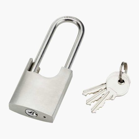 Biltema - Hengelås lang rustfri