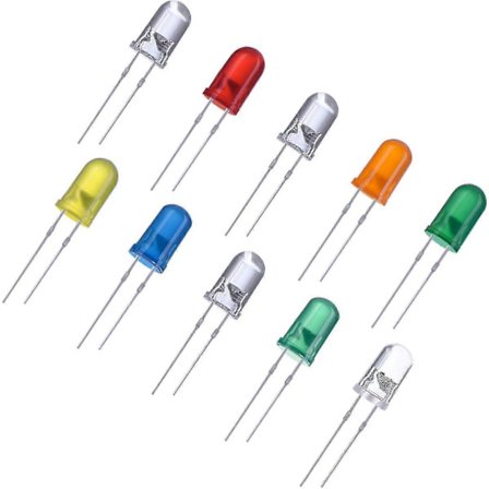 100 Lysdioder LED Diode 10 Farger 5 Mm