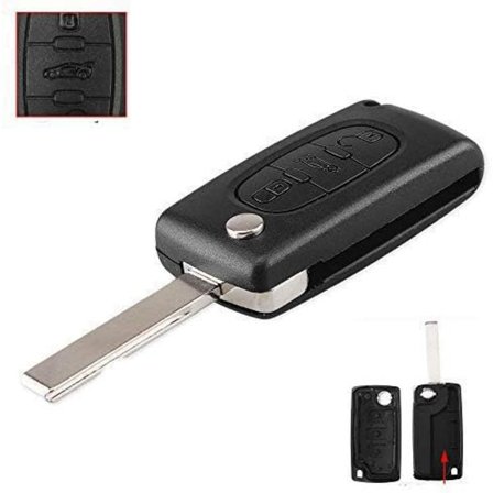 HU83 BLADE -CE0523 3-painikkeen avaimen kuori 207 307 308 407 6