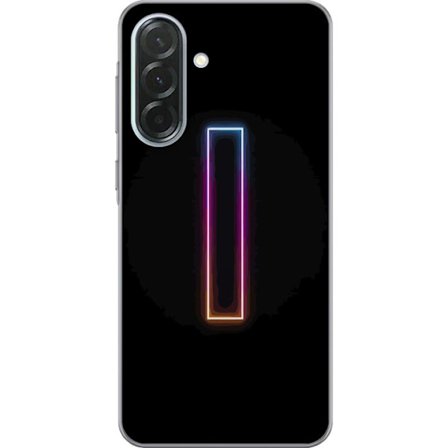 Kompatibelt Mobildeksel til Samsung Samsung Galaxy A36 Minimalistisk neonbokstav I i regnbuefarger mot mørk bakgrunn