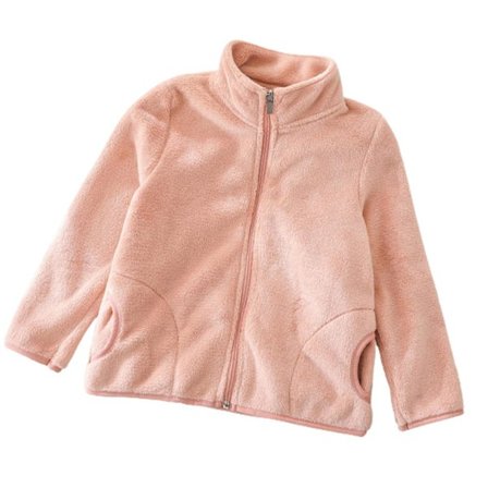 Barnens dubbelsidiga fleecejacka långärmad plysch dragkedja ytterkläder mode lös