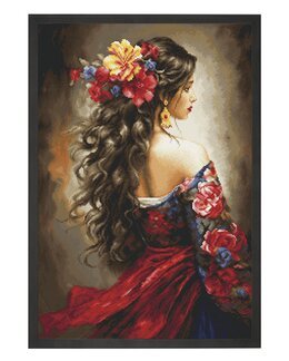 Broderikit Billede Smuk Kvinde - Luca-S