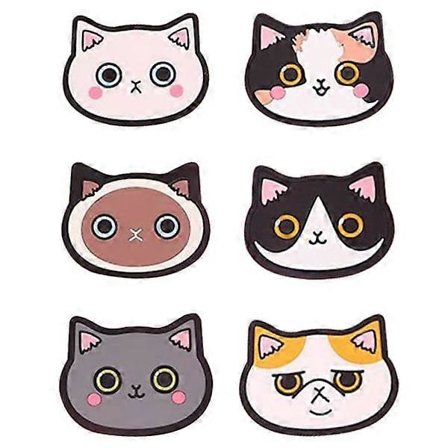 6 kpl Kissan Eristys Huopa Söpöt Lasinaluset Silikonimatot Liukumattomat Matot Kulhomatot Tabletit