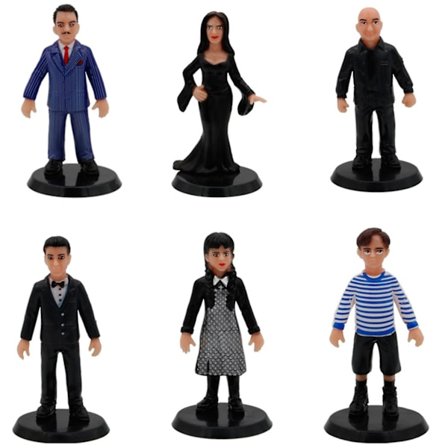 3,5 tum Adams Family Wednesday Handgjord Dockmodell Med Bas, Film Och Tv-Periferi Tårtdekorationer