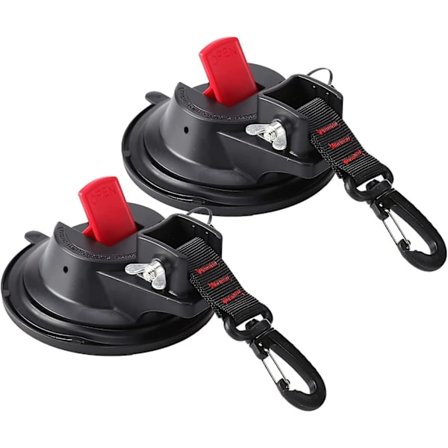 2 stk. kraftige sugekopper til bil med kroge til bilsidemarkiser, både, camping, presenninger