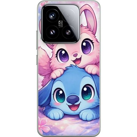 Kompatibelt Mobilskal till Xiaomi Xiaomi 15 Söt kawaii-illustration med rosa och blå fantasidjur, stora ögon och mjuka färger perfekt för barnrum