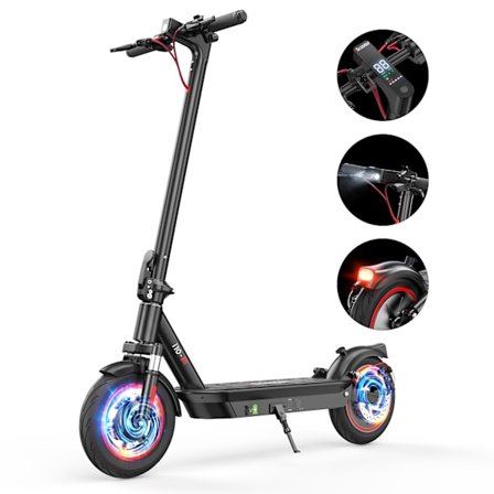 iScooter i10 650W Motor 42V 15Ah Batteri 10 Tums Luftfyllda Däck Max Räckvidd 45km Hastighet 40 km/h Elscooter med APP