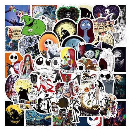 50X mardrömmen före julen Corpse Bride Dark Fantasy Stickers Graffiti