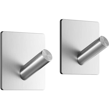 NA/Itseliimautuvat seinäkoukut, 2 kpl vedenpitäviä itseliimautuvia pyyhekoukkuja, roikkuva ruostumaton teräs, ei vaadi porausta