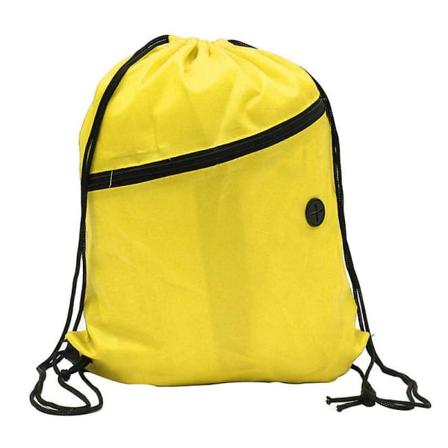 Kannettavat vedenpitävät nylon kiristysnyörillä pölyreput Säilytyspussi ulkoilumatkailu Urheilusäilytys Gym-laukut, keltainen Light Yellow